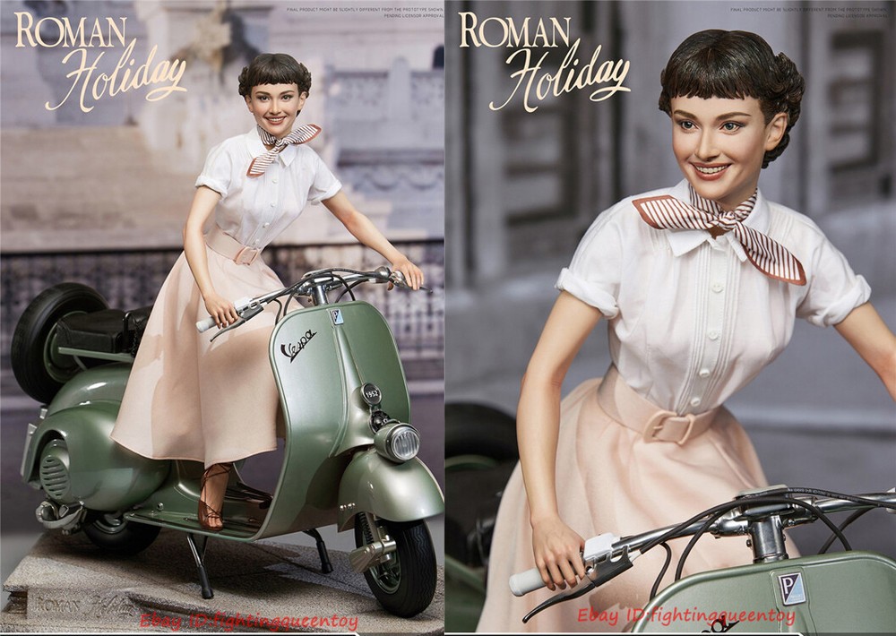 Blitzway 1/4 Roman Holiday-Princess Ann & 1951 Vespa 125 Scooter Statue INSTOCK