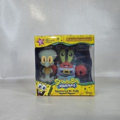 Nickelodeon SpongeBob SquarePants Flocked Figures Squidward Mr. Krabs Set 02 NIB