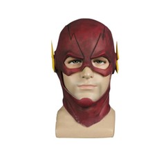 Cosplay Red Mask Barry Allen Full Face Latex Mask Helmet Halloween Party