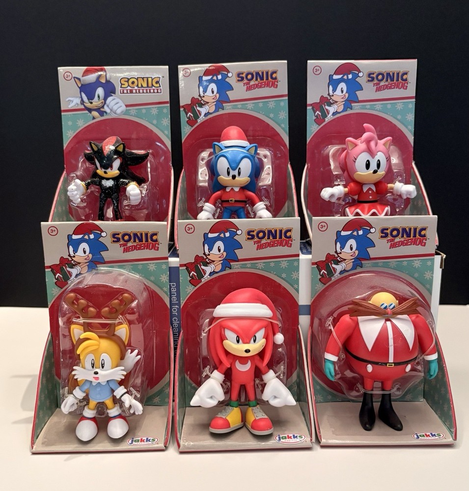 Jakks Pacific 2023 2.5 Inch Sonic the Hedgehog Christmas Set COMPLETE