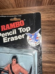 1986 Rambo Pencil Top Eraser ARCO Sylvester Stallone