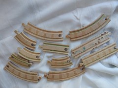 Huge Lot 50 Thomas & Friends Wooden Railway Track Curve Straight