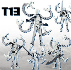 T13 Fully Jointed 3D Printed Figure with Weapons