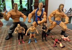 Lot of 8 Wrestling Figures WWE – Jakks Giants, Action Figures, Thumb Wrestler