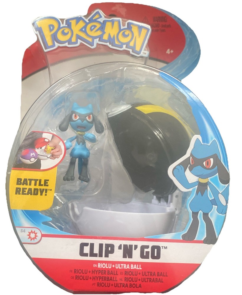 Pokemon Clip’N’Go Riolu + Ultra Ball Battle Ready Action Figure. Jazwares