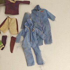 Vintage Mego 1971 Action Jackson Jumpsuits/ Sports Uniforms Accessories Lot