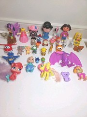 Mixed Kids Character Toy Lot Paw Patrol Dora MLP Scooby Doo Princess Peach 34pc
