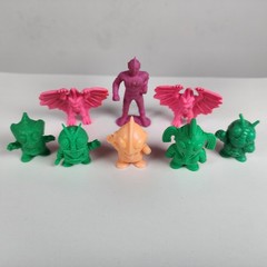 Lot of 8 Kamen Rider & Ultraman Rubber Eraser Japanese Keshi Mini Figures