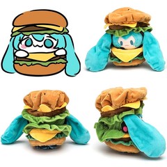 Hatsune Miku Hamburger Stuffed Miku Kawaii Plush Doll 15CM Anime Toy Gift Decor
