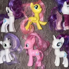 My Little Pony G4 Lot of 7 Figures Pinkie Pie Rarity Fluttershy Applejack MLP