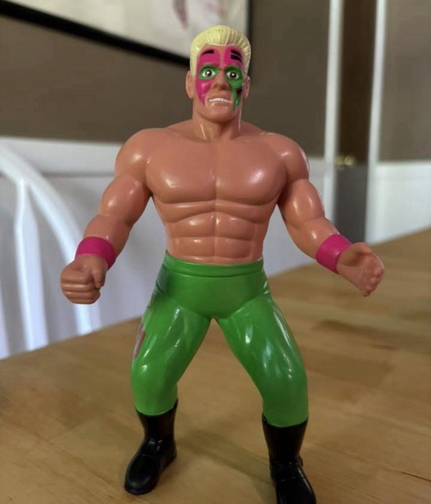 Sting WCW 1990s OSFTM, LJN and Big Rubber style; green pants; very clean; 6.5 in