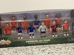 Supergoal All Stars Starting 11 Deluxe Box Soccer Figure Set, 11 Plastic, 8+