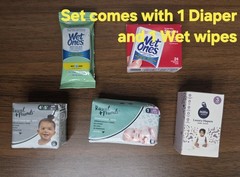 1/6 SCALE Mini Nursery Decor, Blanket, Teddy Bear, Diapers, Wipes, Announcements