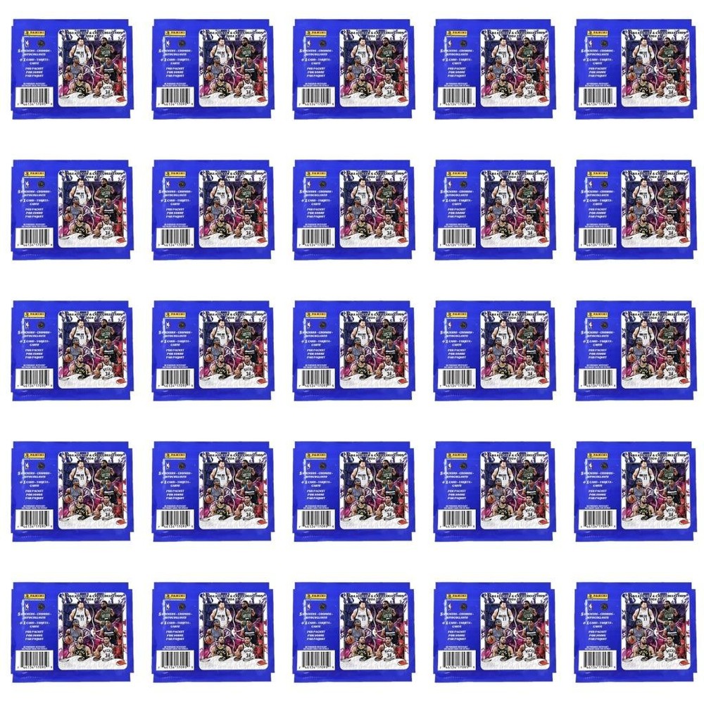 Panini NBA 2024-25 Sticker & Card Collection – Lot of 25 Sealed Packs