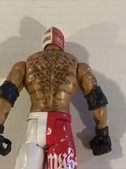 2010 WWE Rey Mysterio Action Figure Pink And White 619 Gear WWE NJPW Lucha