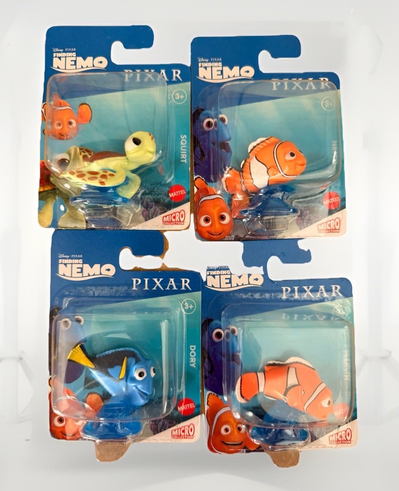 Finding Nemo Set 4 Disney Pixar Micro Figure Collection & Cake Toppers-1 Mattel