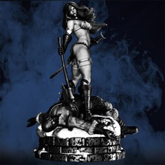 1/6 37cm Red Sonja 3D print figure Model Kit Unpainted Unassembled Garage Kit