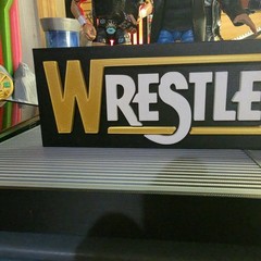 WWE Mattel Large 12 X 3 White/Gold WrestleMania Logo Accessory