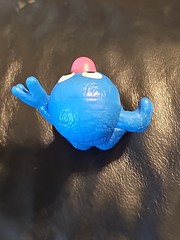 Sesame Workshop Grover Waving Figure Cake Topper 2013 Hasbro Hollow Plastic 3 In