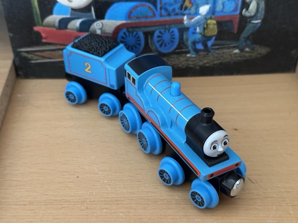 2022 Fisher Price Wooden Thomas the Train Edward & Tender! EUC!
