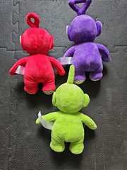 Mighty Mojo Teletubbies Talking Plush Purple Red Green NO Yellow