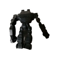 Robotakons Miniature Articulated Robot Figure by Robert Curet 1.5″ Black/Blue