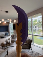 Demon Hunters Mira Spear Gokdo | 3D Printed Purple Gold Cosplay Prop Collectible