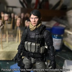 Premium 1/18 The Expendables Jet Li Head Sculpt Male Head For 3.75″ Figure