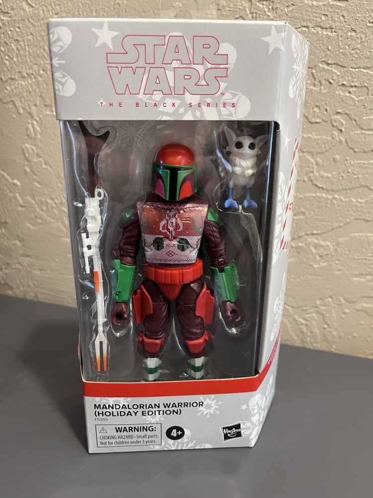 2022 Star Wars The Black Series MANDALORIAN WARRIOR Holiday Edition 6″ NEW