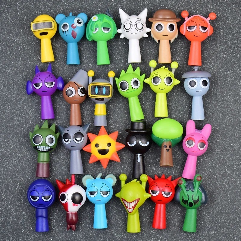 24PCS Sprunki Mini Action Figures Set Cartoon Movie Wenda Dolls Kids Toy Gift