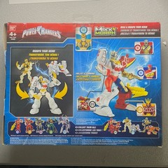 N A227 Mighty Morphin Power Ranger White Ranger and Tigerzord Mixx N Morph MMPR