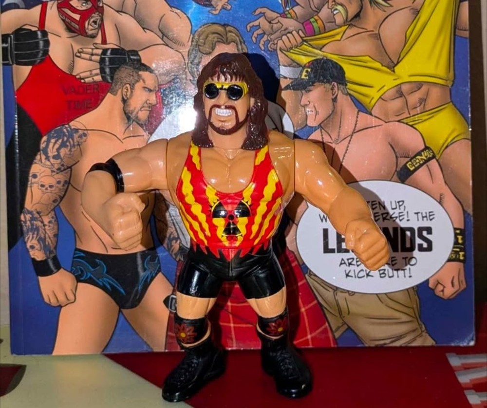 1994 ADAM BOMB WWF Hasbro Green Card Series 11 RARE Vintage Figure wwe