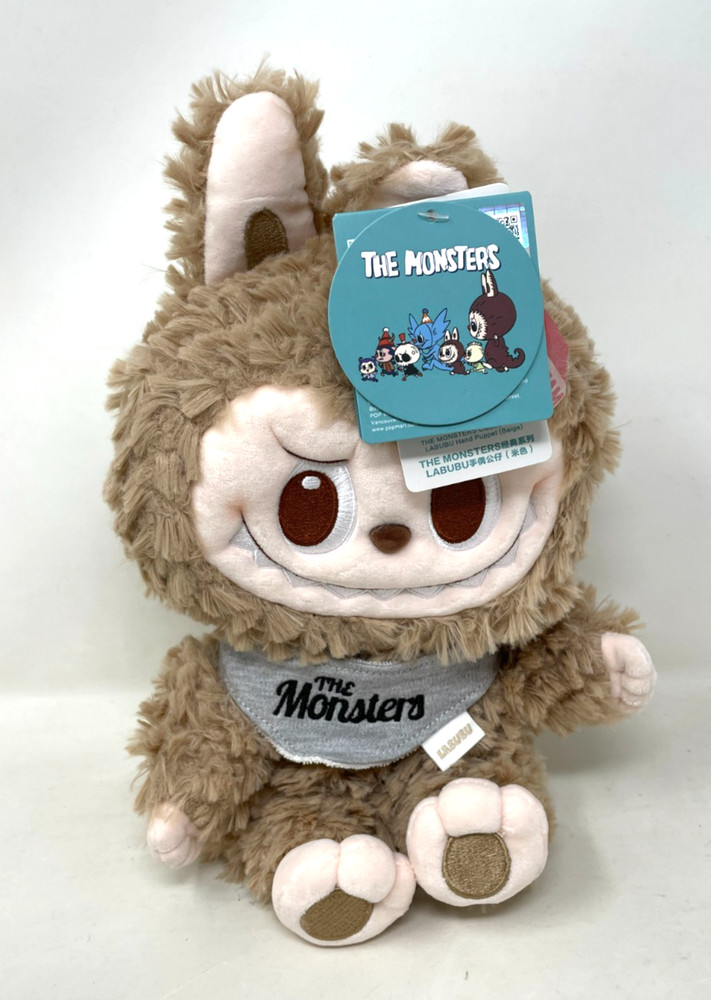 Popland Labubu The Monsters Hand Puppet Classic Series Plush Tan NWT