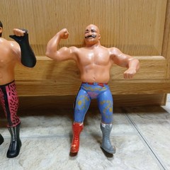 Lot 5 Vintage 1980’s WWF LJN 8″ Wrestling Superstars Figures W/Main Event Book