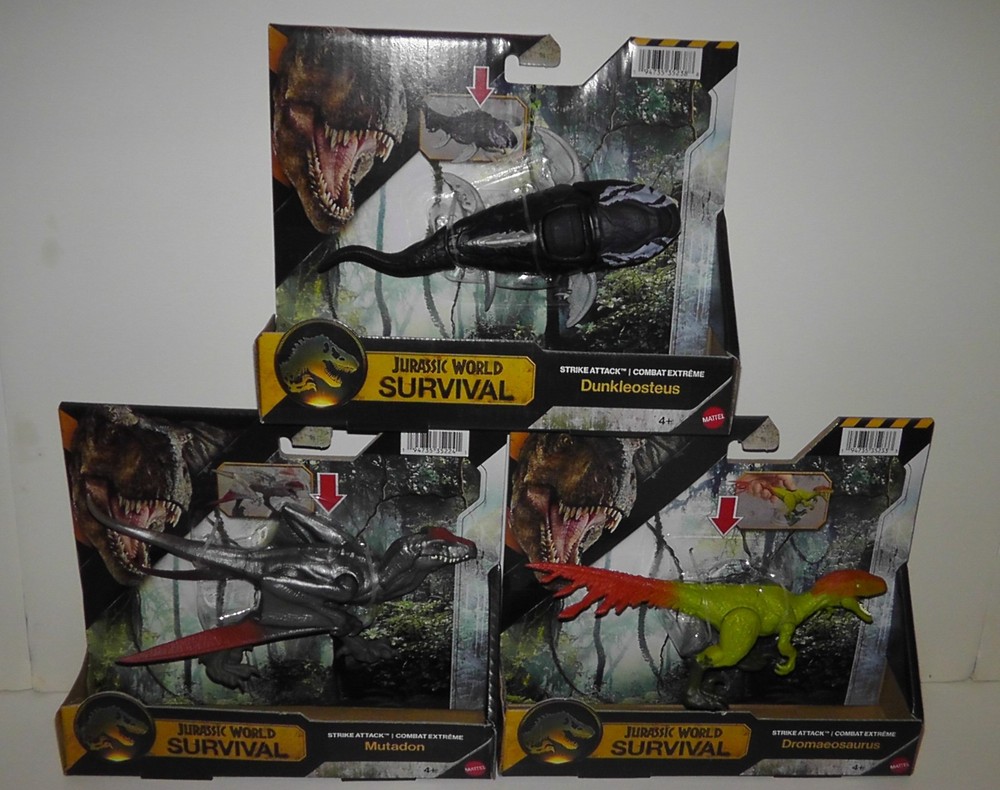 Jurassic World Survival Dunkleosteus Mutadon Dromaesaurus Strike Attack