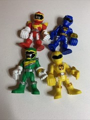 Hasbro Power Rangers 3” Figures(lot of 4)Red/Blue/yellow/green Power Rangers