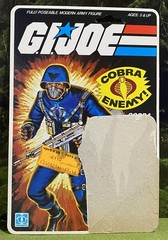Vintage 1982 G.I. Joe COBRA OFFICER v1 Full UNCUT Peach File Card Back ARAH – 11