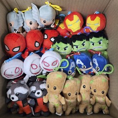 Marvel Plush Danglers – Lot of 100 NEW Clip-Ons – All 8 Varieties!!