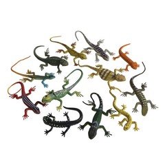 NAKIMO Plastic Lizard Toys Artificial Model 12 piece assortment, Multicolor