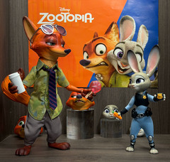 New GONG X Zootopia Cartoon Action Figure Toy Gift Judy and Nick Wilde Set