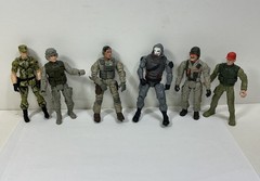 Lot of 6 The Corps Milatry Army Figures 4in Adjustable 2 Lanard