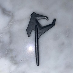 Vintage Battle Beasts War Weasel #24 Ax Weapon Accessory Series 1 Silver 1986