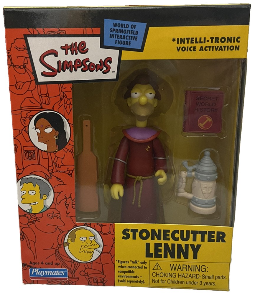The Simpsons STONECUTTER LENNY Mail Away Action Figure (In Original Box) Bulk