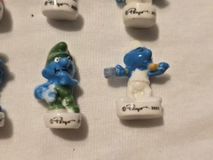 THE SMURFS PEYO PORCELAIN FIGURINES SET MINIATURES X 8