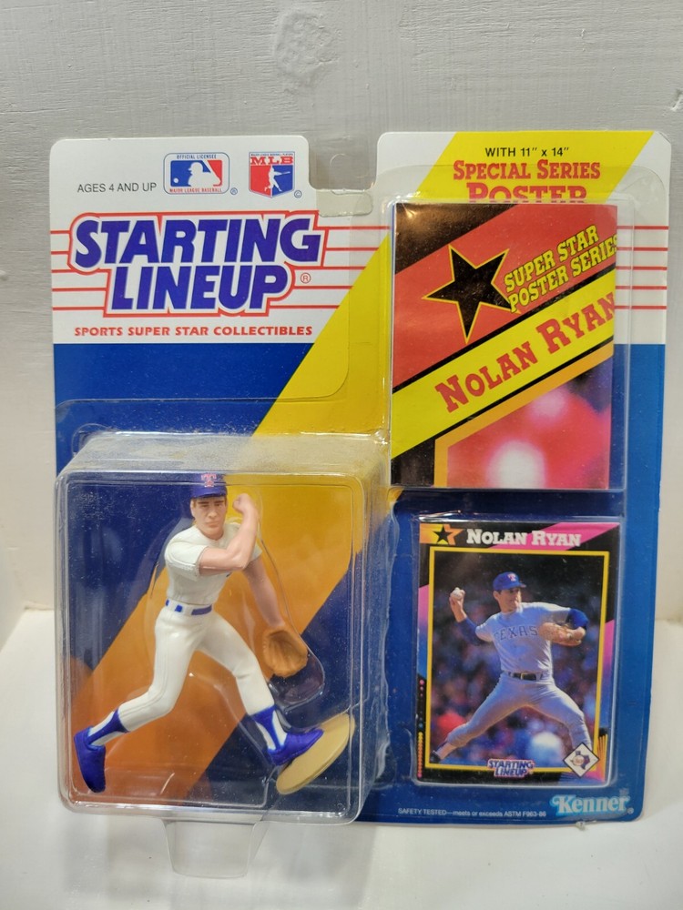 1992 STARTING LINEUP KENNER NIP NOLAN RYAN TEXAS RANGERS FREE SHIPPING