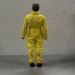 SU-CH-WKSUIT-SYL: 1/12 weathered Yellow Coverall Worker Suit for 6″ Slim Figure