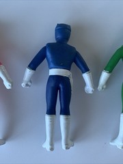 Vintage Super Robotic Rangers Lookalike Generic Pink Blue Green Action Figures