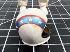 1972 Ideal Toys Evel Knievel Figure Bendy Rubber w/ Shoes Helmet Belt VTG 1970s