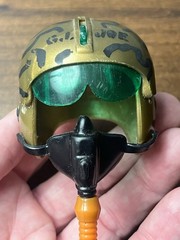 Vintage 1960’s HASBRO Hong Kong GI Joe Camo PILOT HELMET w/VISOR & Repro O2 MASK