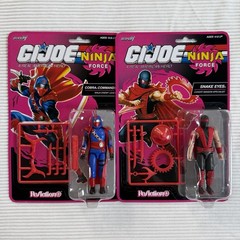 Super 7 G.I. Joe American Hero Ninja Force Cobra Commander & Snake Eyes Figures